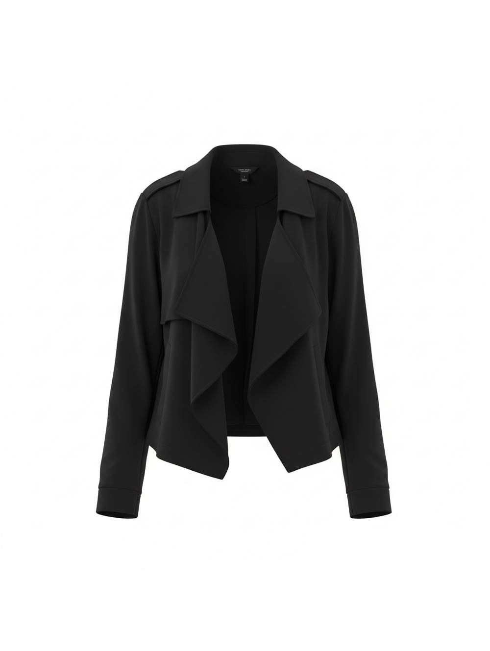 Simply Vera Vera Wang Black Draped Open Front Jacket Size L